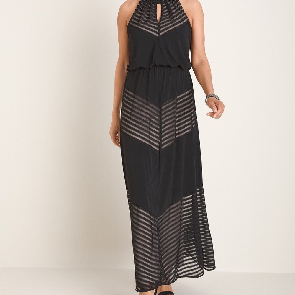 LONDON TIMES Illusion Chevron
Maxi Dress sz  16